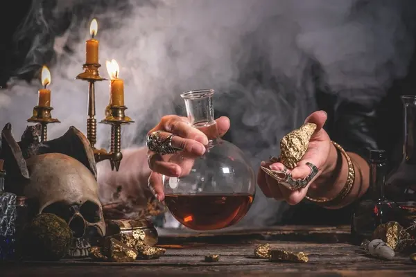 صورة تحتوي على عقاقير و شموع ساحر سفلي ثقة ومضمون